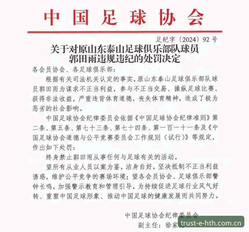 华体会APP 中国足协第三批禁足名单深度解析:17人终身禁赛背后的体育生态重塑